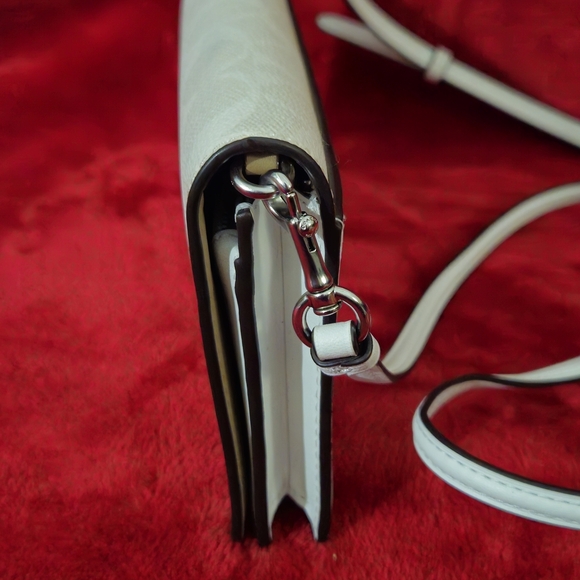 Coach Cream Foldover Signature Crossbody Bag - Picture 3 of 10